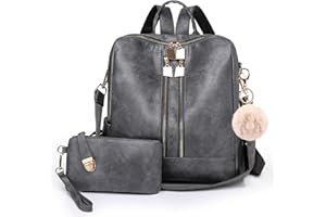 Puwuzixi Women Backpack Waterproof Anti-Theft Lightweight PU Fashion Travel Multipurpose Convertible Purse Shoulder Bag Handbag Backpack