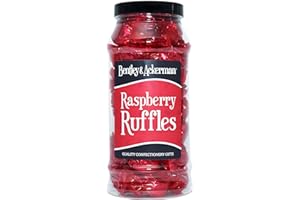 Raspberry Ruffles (400g) Original Raspberry Ruffles in a Gift Jar By Bentley & Ackerman's Sweet Shop.