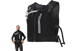 Coikes Gilet da Corsa Gilet Catarifrangenti Traspirante per Uomo Donna, Gilet Running Leggero Regolabile Gilet Riflettente con Tasche per Jogging Viaggio Trekking Bicicletta