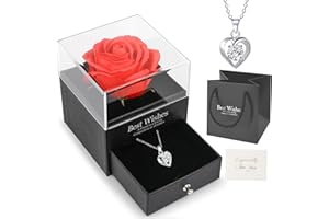 ZACENYU Gift for Women,Eternal Rose with Gift Box,Romantic Birthday Gifts for Her,Mum,Sister,Girlfriend,Grandma on Valentines Day,Anniversary,Mothers,Christmas