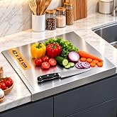 JD FRESH 304 Stainless Steel Cutting Board for Kitchen/Chopping Board/Non Slip/Chopping Board for Kitchen/Vegetable Cutting B