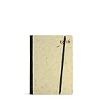 Taccuino tascabile fatto a mano in Italia, dim. 11 x 15 cm, con copertina in feltro di lana bianco