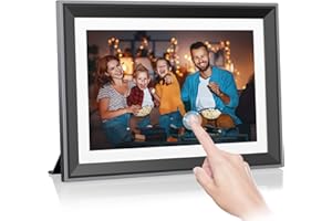 Cornice Digitale WiFi 10 Pollici 32 GB, Rokurokuroku Cornice Digitali Touch Screen IPS, Trasmissione Wireless, Condivisione di Foto e Video Tramite APP ed E-mail, Rotazione Automatica