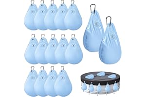 QUSLLIS 16 Stück Hängetaschen für die Winter-Poolabdeckung, Poolabdeckung Gewichte Wassersack mit Haken, Dicke PVC-Poolabdeckung, Hängetasche für Oberirdische Schwimmbäder