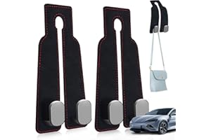 Bukuhlio 2 Stück Auto-Haken für Kopfstütze, Doppelhaken für Autositzrückseite, Auto Lagerung Haken, Auto Organisationszubehör, Kopfstützenhaken für Geldbörsen und Taschen, Auto Haken