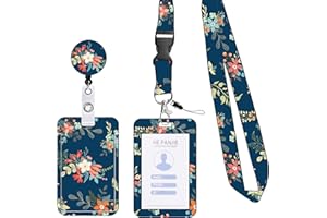 LIFEANT Porte Badge , Porte cartes D'identité Avec YoYo et Lanière tour de cou, Rétractable pour Bureau, Étudiant, Exposition,Carte de Bus