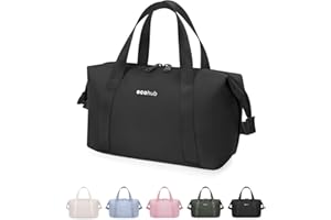 ECOHUB Trousse de Toilette et Maquillage Femme – Idée Cadeau Noël, Anniversaire, Collègue, Recyclée avec Poignée et 3 Poches, Pochette Maquillage, Sac Cosmétique Organisateur Noir