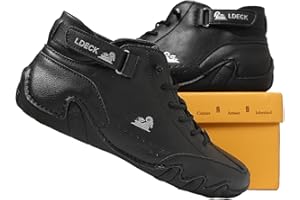 Eteslot for Wiecel Barfußschuhe Leder - Lederstiefel Herren - for Ldeck Barfussschuh - Wildleder Schuhe Herren - Leder Boots Herren Mode Glamour Barfußschuhe - Lässige Outdoor-Sneaker Zum Wandern