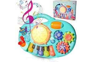 HOMCENT Early Education Baby Musical Toys, Piano Keyboard for 6 9 12 18 Months Toddlers, Drum Toys for Children 1 2 Years