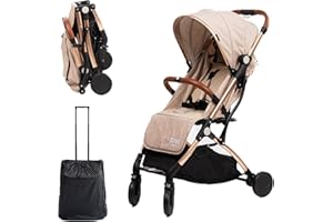 3B PRODUCTS ARES Carrito Bebe 3 en 1, Carro Bebe Plegable, Silla de Paseo Ligera, Cochecito Bebe hasta 15 KG, Carrito Bebe Reclinable, Carro Bebe Premium (Beige Rosado Ares)