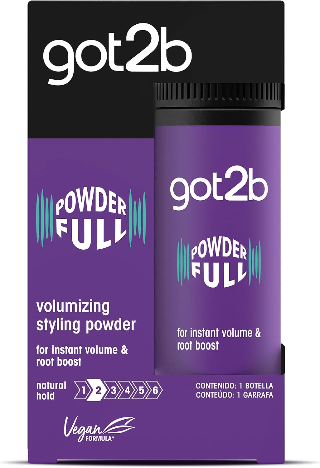Got2B Polvo Texturizante Volumen Powderful (1 x 10 g), polvos de volumen instantáneos, polvos para el pelo de fijación media, texturizador de cabello con acabado natural