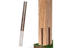 Post Buddy Pack of 2 Easy Fence Post Repair Kit (to Fix 1 Broken Wood Post), Quick and Simple to Install, Effective, Durable Steel Stakes