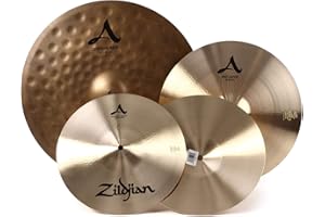 ‎ZILDJIAN Zildjian A Zildjian Series City Cymbal Box Set - 12" New Beat Hi-Hats, 14" Crash, 18" Uptown Ride, natur