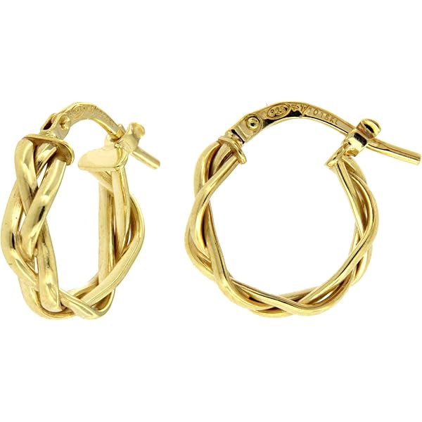 Orecchini creoli a cerchio rotondo da 30 mm realizzati in oro giallo da 9 carati - Italia Orecchini creoli a cerchio rotondo da 30 mm realizzati in oro giallo da 9 carati - Italia