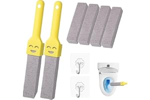 Xmart 6 pezzi Cleaning Block WC pietra pomice detergente per WC con 2 manici, 2 ganci Pumice Stone Toilet Cleaner WC. Pietra di pulizia per bagno, toilette, cucina, piscine, macchie profonde