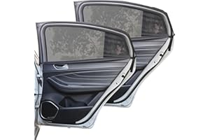ZHIXIFAN Car 2 Stück Sonnenschutz Auto Baby,Universal Fliegengitter Autofenster Sonnenschutz,Auto Seitenscheibe Verdunkelung Netz,UV Schutz,Hochelastisches,Blendschutz,für Meisten Autos