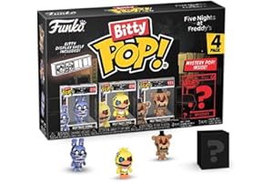 Funko Bitty Pop! Five Nights at Freddy's (FNAF) - Nightmare Bonnie 4PK - Nightmare Bonnie, Nightmare Chica, Nightmare Freddy et Une Mini-Figurine Mystère en Surprise - 2.2 Cm Collectionnable