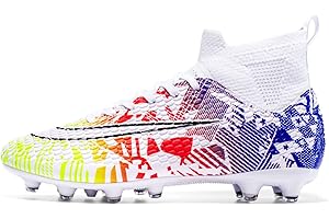 WEJIESS Fußballschuhe Herren Anti-Rutsch-Spikes Fußballschuhe Professionelle Spikes Fußballspiel Schuhe Jungen Fußballschuhe Schnürsenkel Training Sportschuhe