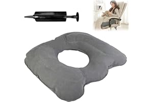 CRESBEL Cojín para Coxis Espuma para Hemorroides - Cojín Redondo Coxis Inflable, Cojin Coxis Ergonómico para aliviar el Dolor de la rabadilla para el Embarazo, cóccix, úlceras de decúbito, Espalda, ciática