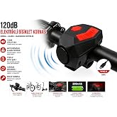 120 dB USB Type-C Şarjlı Bisiklet Kornası ve Anti Hırsızlık Alarmı | Elektrikli Bisiklet Zili | Scooter, MTB ve Yol Bisikleti