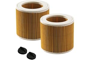 SAFE 'N CLEAN 2 filtros compatibles con aspiradoras Kärcher WD3 Premium, WD2, WD 3 P, MV2, MV 3, A2054, …, alternativa a original 6.414-552.0, 6.414-772.0, 6.414-547.0