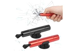ZUYIST 2PCS Safe Hammer for Car Windows, Portable Car Window Breaker for Cars with Seat Belt Cutter Aluminum Alloy Escape Tool Glass Quick Emergency Accessories Red Black
