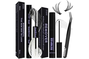 Qiveaory Klej do rzęs Lash Bond i Seal Kit 3 szt. DIY Lash Extension z wodoodpornym klejem do rzęs 72 h i zmywaczem do rzęs uszczelniających, pęseta dla początkujących
