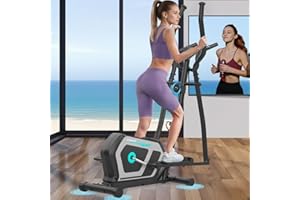 COWMEW Vélo elliptique,3 en 1 vélo elliptique avec16 Niveaux de résistance, écran LCD, Porte-Bouteille,Pédale Antidérapante，capacité de Charge de 287LBS,Stepper elliptique aérobique