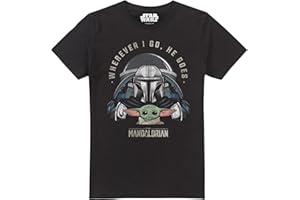 Cotton Soul Star Wars Mandalorian Companion Mens T Shirt, Black