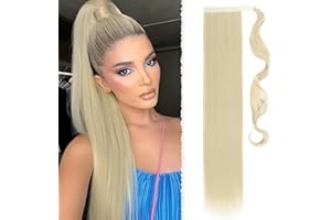 Benehair Postiche Queue de Cheval Extension 66 cm Longue Raides Ponytail Cheveux Naturel Synthétique Extension Cheveux Queue de Cheval pour Femmes(Blond, 100g)