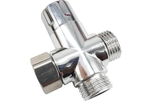 ZENZERO® - Vanne de déviateur à 3 voies pour bras de douche - G 1/2 - Déviateur de douchette - en ABS - Pièces 1