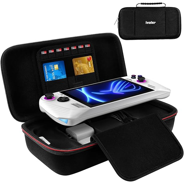 Estuche Resistente A Golpes Funda Protectora Para ASUS ROG Ally - Impermeable EVA, Con Divisor Y Soporte Soporte Disipación Calor