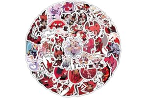 FANCICO Hazbin Hotel Aufkleber 50 Stück Cartoon Aufkleber für Wasserflaschen, Gepäck, Fahrrad, Auto, Niedliche Geschenke Partyzubehör für Kinder, Teenager, Erwachsene