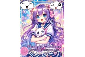 Manga Anime Livre de Coloriage pour filles de 8 - 12 ans: livre manga comme cadeau pour les filles | 50 dessins pour colorier et se détendre