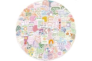 SANMATIC 100 pezzi Ragazza ispiratrice Rosa Adesivi in vinile carino per bottiglia d'acqua, laptop, telefono, bagagli, adesivi per skateboard per adulti adolescenti ragazze bambini