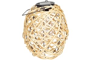 LEDKIA LIGHTING Lámpara de Mesa LED Solar Exterior Ratán Baihar Natural