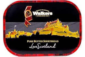 WALKERS Walker's Shortbread Edinburgh Castle Keepsake Tin, Pure Butter Scottish Shortbread - 130g