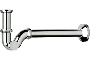 AQUAE Waterful T3178841 Sifone a S per Lavabo in Ottone, 1 Pollici, Cromato