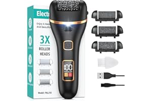 PALATALA Pedicure Elettrico, Calli Piedi Rimozione Con 2 Velocità, Pedicure Elettrico Professionale Piedi Calli Talloni Screpolati, Lima Elettrica Impermeabile con 3 Rullo per Calli, Pelle Morta