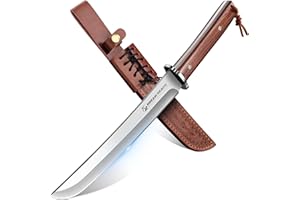 Dream Reach Cuchillo De Bushcraft Al Aire Libre, Cuchillo De Camping Afilado Con Funda, Cuchillo De Supervivencia De Hoja Integral En Caja Regalo, Perfecto Para Actividades Al Aire Libre, Camping