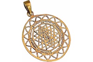 Kiss of Leather Ciondolo Sri Yantra in bronzo n. 164, bronzo