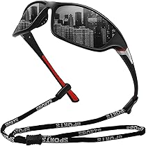 Amebleak Lunettes De Soleil De Sport, Lunette De Cyclisme Polarisées, Lunette Velo Route Homme Femme, Coupe Vent Et Anti Buée Anti UV 400, Pour Cyclisme, Course à Pied, Pêche, Golf Et La