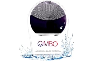 JIMBO Spazzola Per La Pulizia Del Viso In Silicone Rosa Esfoliante e Detergente per tutti i tipi di pelle, Rassodante, Massaggiante Skincare, Tonificazione del viso, Massaggiatore Ricarica USB (Nero)
