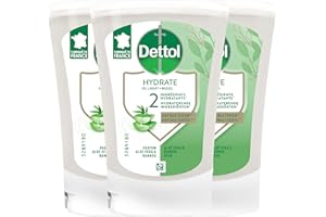 DETTOL Recharge No-Touch Savon Liquide Mains 250 ml - Action Nettoyante - Aloe Vera (3 Recharges)