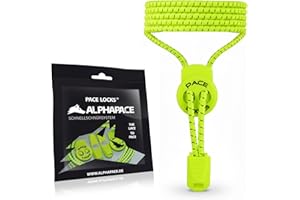 ALPHAPACE PACE LOCKS Lacci delle Scarpe Elastici Autobloccanti 120cm, Lacci delle Scarpe Senza Nodi, Chiusura Facile, Chiusura Rapida per Scarpe da Sport, Bambini e Anziani