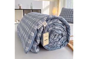 AHYBE Primaverile Estivo Copriletto Trapuntino Cotone Per Letto Per Singolo/ Matrimoniale/Una Piazza E Mezza Morbida Coperta Leggera|Stampa Digitale Bianca Trapunta Estiva，Morbido E Confortevole ﻿ ( Color :