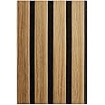DecorAndDecor Acoustic Slat Wood Wall Panel and Ceiling Panelling Decorative 3D MDF 16cmx24cm - Walnut