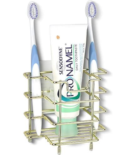 Porte-brosse à Dent Avec Base En Diatomite - 4 Emplacements + Porte-dentifrice - Absorbe L'humidité - Sans Perçage - Noir