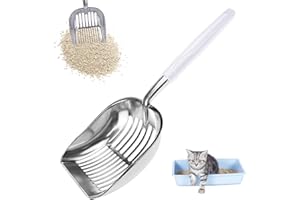 GmeDhc Pelle à Llitière pour Chat, Pelle à Litière Lapin, Cat Litter Scoop, Pelle à Litière en Aluminium pour Chat de Qualité Supérieure Pelle à Litière Durable Nettoyage Plus Facile pour Les Chatons