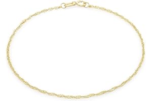 Carissima Gold - Maille Corde Bracelet de Cheville Femme - 9 cts Or 375/1000